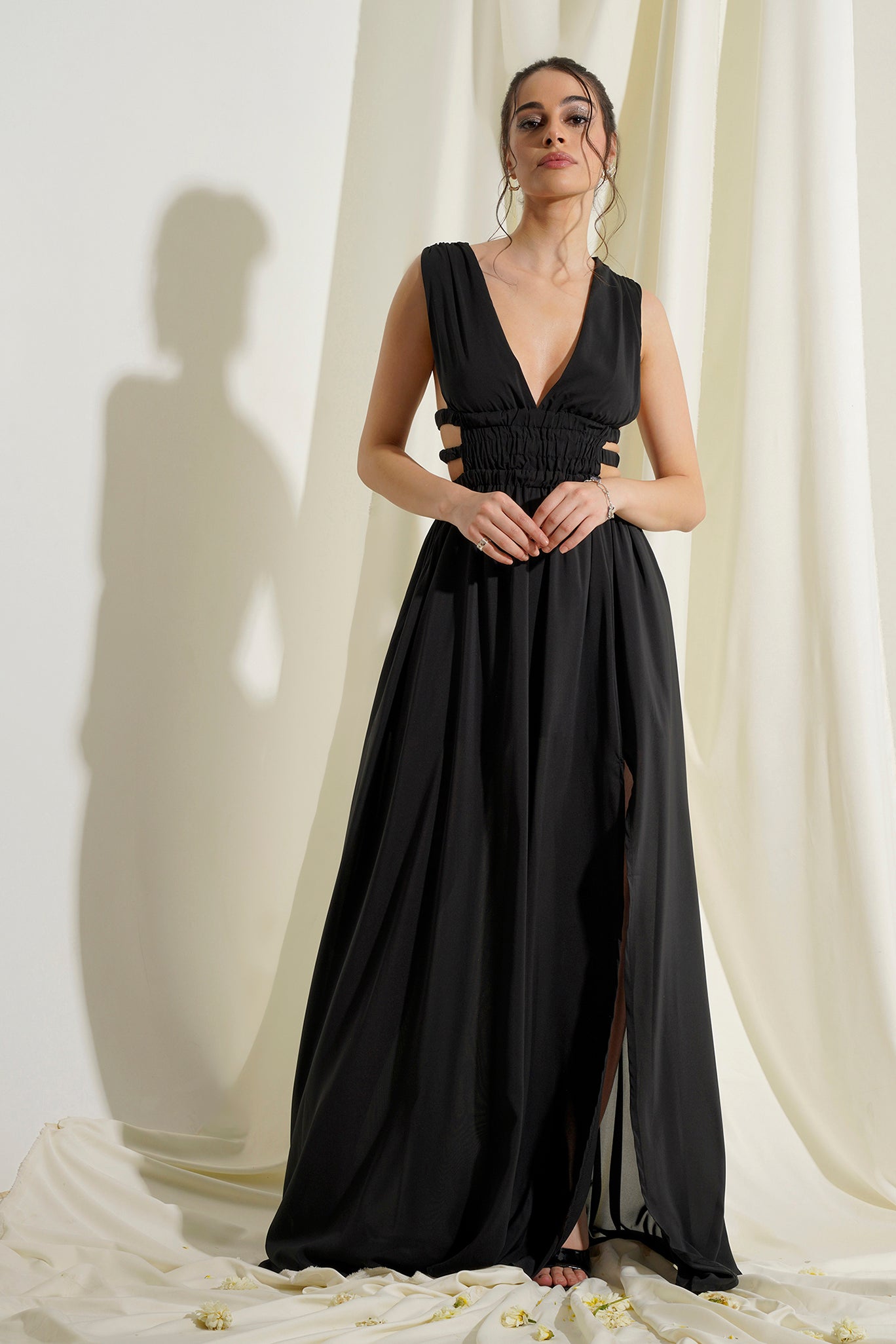 Leah Slit Cut Out Maxi Dress PRIZO