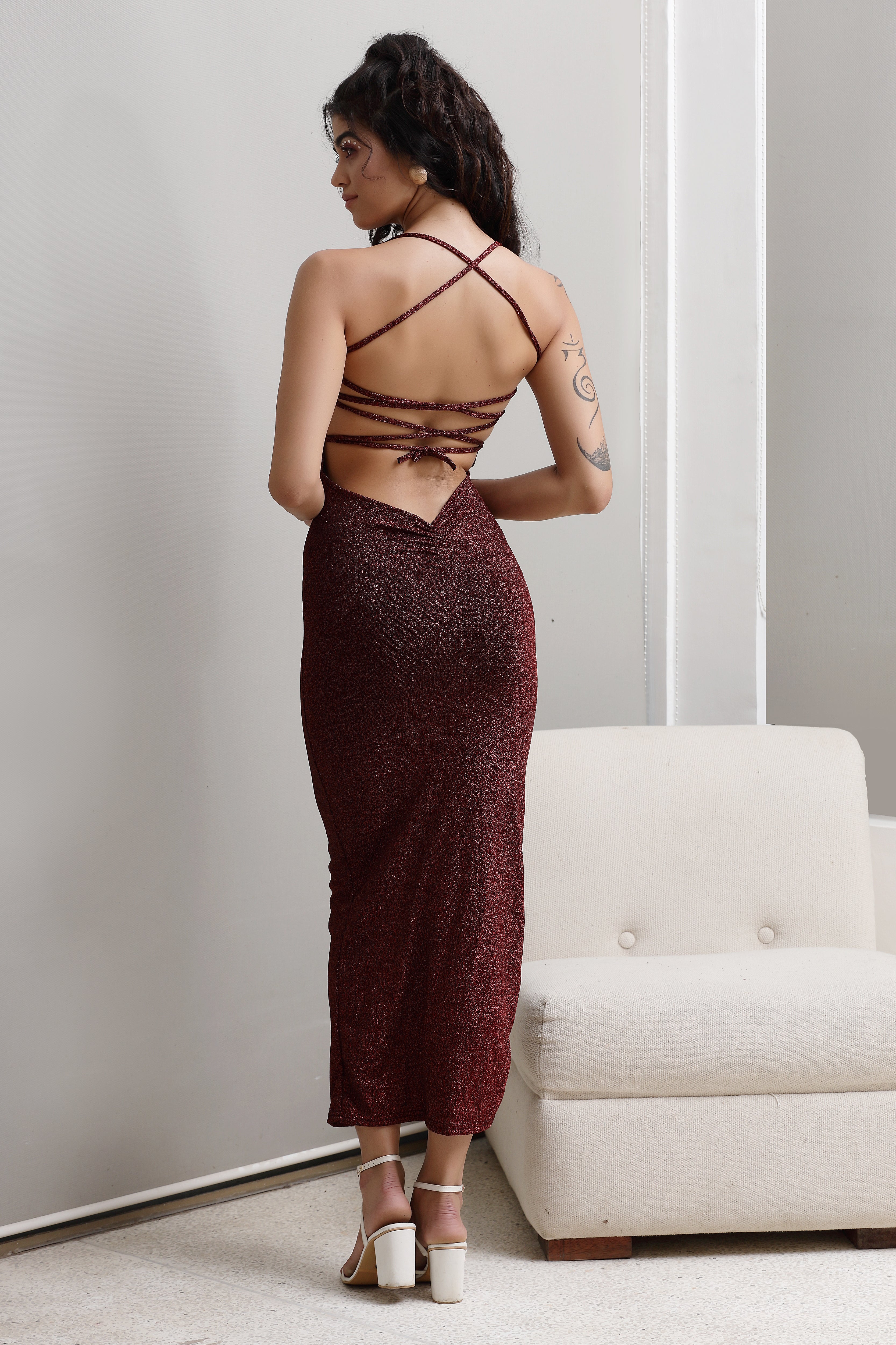 Mila Backless Slit Dress PRIZO